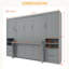 Grand lit escamotable mural avec placard, tiroirs et tablettes-104081231