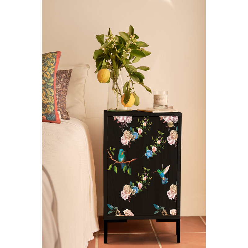 Burkettsville 40cm W Solid Wood Bedside Table
