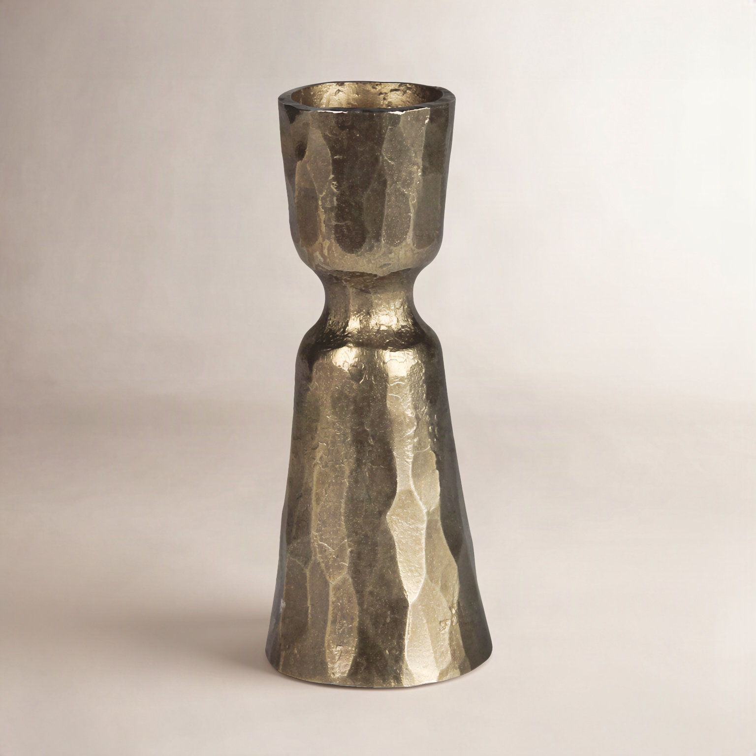 Brass Candlestick Holder, 3.5" H x 1.5" W x 1.5" D