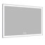 Miroir de salle de bain 59,02 x 38,84 pouces, imperméable, cadre en aluminium, 3 couleurs différentes, options de système d'installation Smart Touch, choix de contrôle