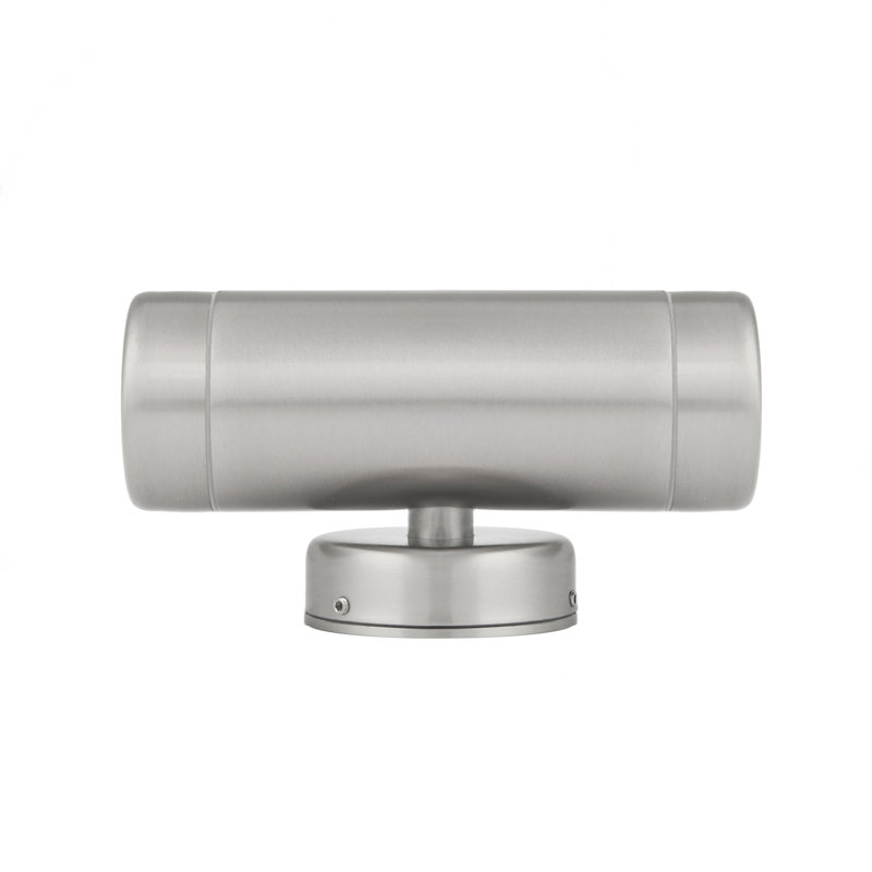 Amot Outdoor Armed Sconce, Brushed Stainless Steel