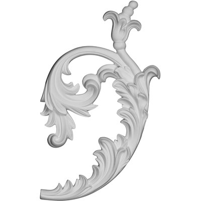 Lauren 6'' H x 12'' W x 0.75'' D Urethane Onlay Scroll