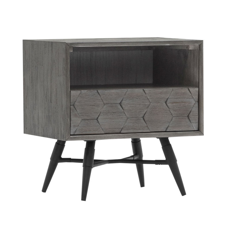 Jailey 16'' W Solid Wood Nightstand