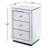 Izaeh Mirrored 3-Drawers Nightstand