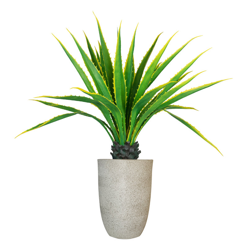 58'' Faux Agave Tree in Fiberstone Planter