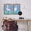 «Snowy Egret Pond», ensemble de 2 toiles flottantes encadrées noires par Jade Reynolds-1232566987-1232566989