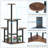 6-Tier Corner Rustic Brown Plant Shelf For Multiple Pots