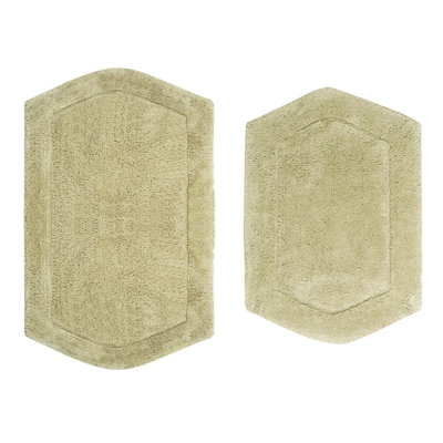 Morissette 2 Pcs Bath Rug Set (17"x24", 21"x34")