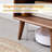 Jahkim Solid Beech Wood Nightstand, Bedside Table w/Open Storage Compartment, Fenced Top, Cable Hole