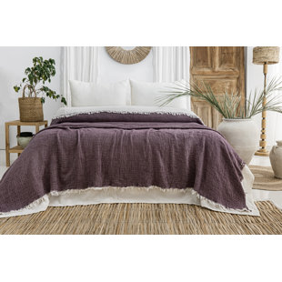 Crinkled Muslin Bed Blanket