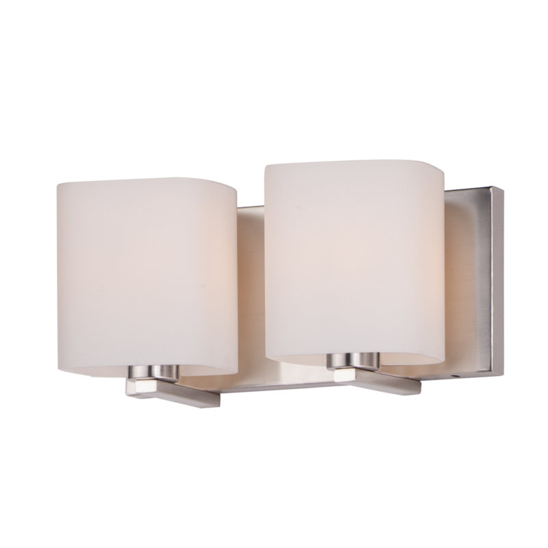 Aubepine 2 - Light Dimmable Vanity Light, Satin Nickel