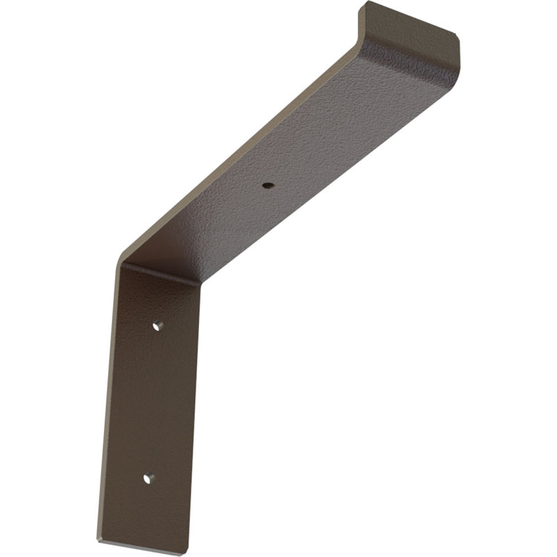Support de tablette en acier, Brun martelé, H 7 po x l 2 po x P 10 po