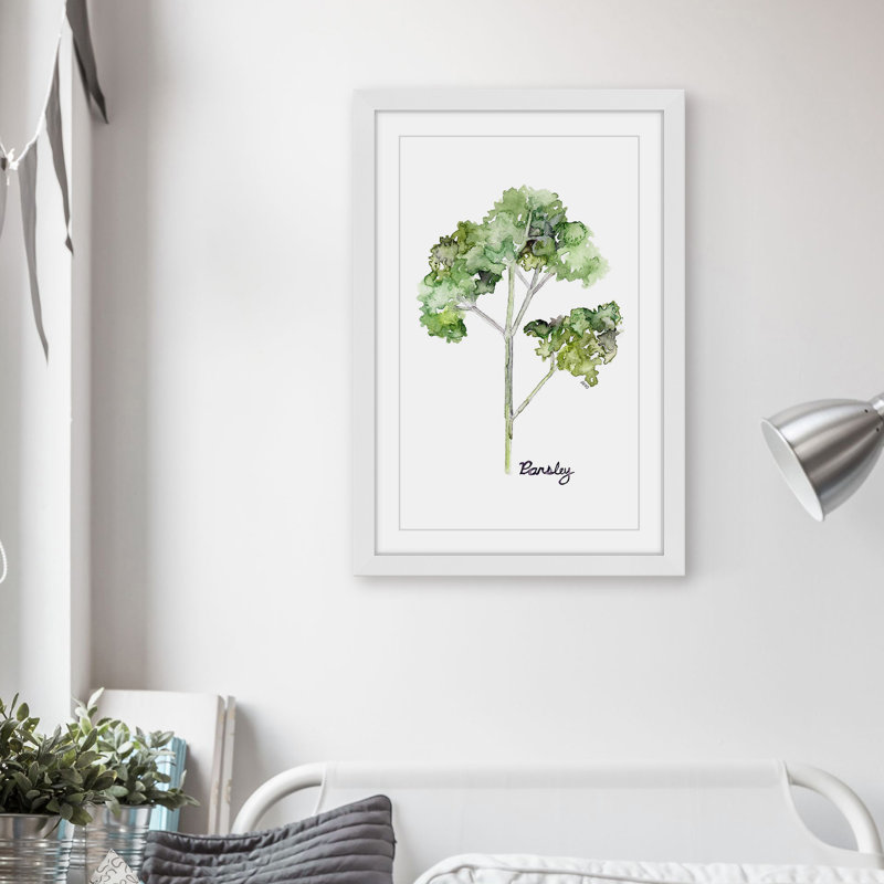 « herb parsley », reproduction d’art sur papier encadrée, H 24 po x l 16 po x P 1,5 po