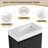 Jaiel 24 " W Wall Mounted 1 Single Vanity Bathroom Vanity With Resin Top-1226320792