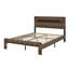 Structure de lit plateforme en bois avec tête de lit à DEL avec rangement et 2 USB, grand rangement sous le lit-15917002