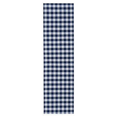 Linehan Checkered Cotton Blend Table Runner