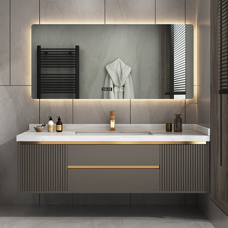Light luxury modern simple bathroom cabinet, 19.69" H x 59.06" W x 21.65" D