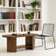 Table basse 45 po, table de bout moderne ovale à 2 niveaux avec rangement