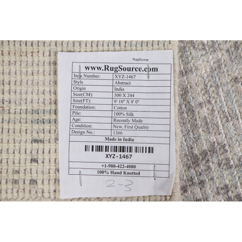 One-of-a-Kind 8'0" X 9'10" New Age Silk Area Rug in