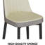Table de salle à manger extensible 62,99 à 78,74 po avec 6 chaises en tissu polyuréthane, pieds en forme de U, idéale pour travailler 2 à 8 personnes, grands groupes confortables-1509147794