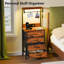 Nightstands with 4 Drawers & Outlets, Bedside Tables with 2 USB Ports & 2-Tier Open Shelf-2075511457