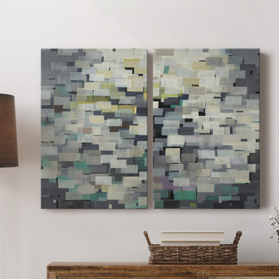 Pièces de puzzle V1 - Toile tendue avec châssis de qualité supérieure - Prêt à être accroché