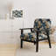 Fauteuil d'appoint rembourré Asian Blue Orchids-1628253457