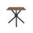 55.1" Brown Wood Grain Rectangular Dining Table With Black Metal Base For Kitchen, Dining Room, Living Room