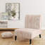 Fauteuil de chambre d'appoint en velours blanc et pêche