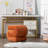 S-shape Velvet Fabric Ottoman with Anti-slip Feet, Perfect for Indoor Use and Versatile Home Decor-1193716905
