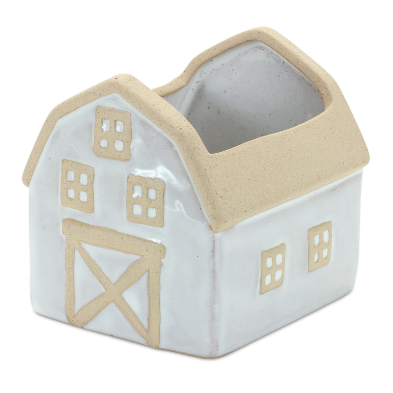 Ensemble de 2 pots de fleurs en porcelaine Alisbha