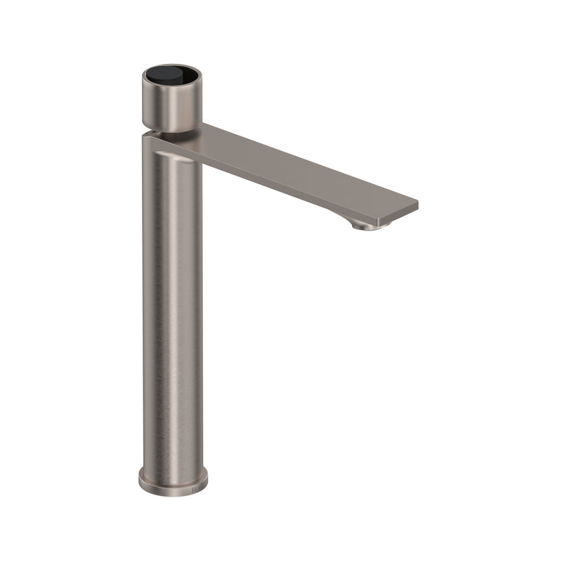 Eclissi Single Handle Tall Lavatory Faucet, Satin Nickel/Matte Black