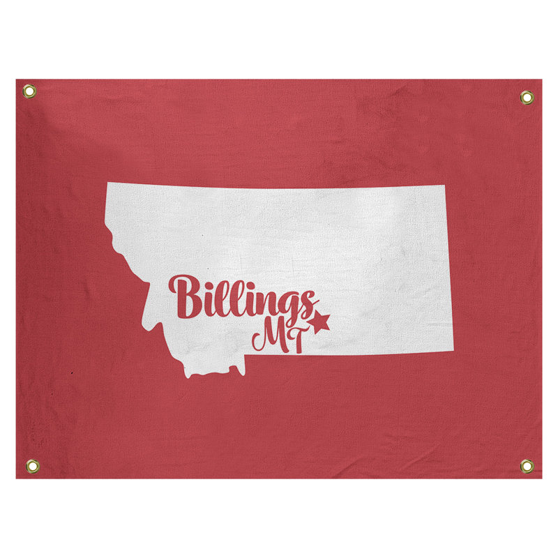 Tapisserie murale montanas billings, H 50 po x l 59 po, Rouge