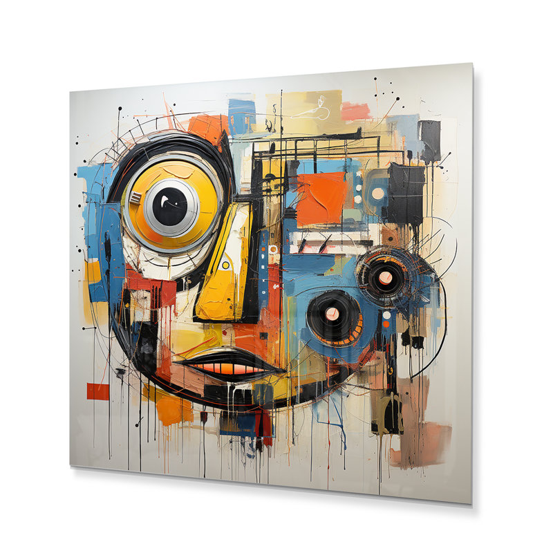 Pop Art Modern Robot IV - reproduction abstraite sur métal, H 36 po x l 36 po x P 1 po