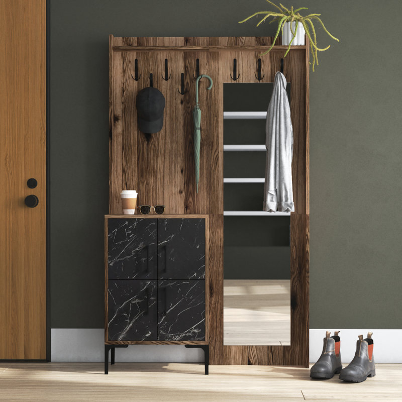 Stockton Hall Tree 120.3cm Wide with Shoe Storage