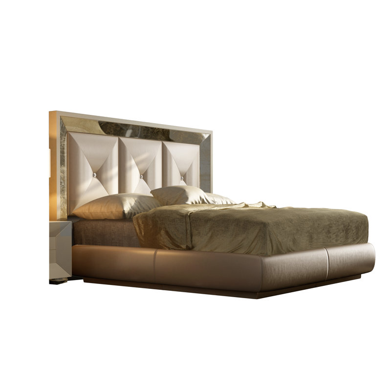 Annalya Upholstered Panel Bed, Matte, King