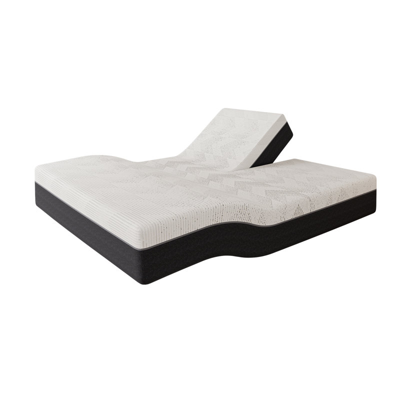 Grand matelas en mousse viscoélastique imprégnée de gel 12 po, mousse de soutien zonée, housse en graphène