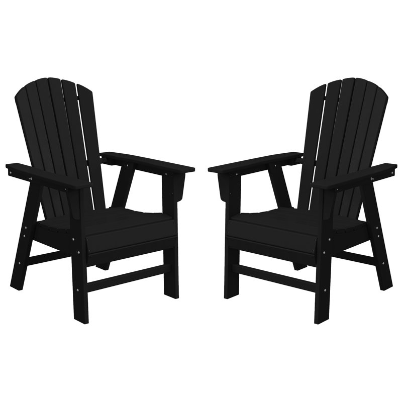 Ensemble de 2 chaises Adirondack Seashell, Black