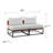 Horsforth 60'' Wide Powder Coated Steel Loveseat with Cushions