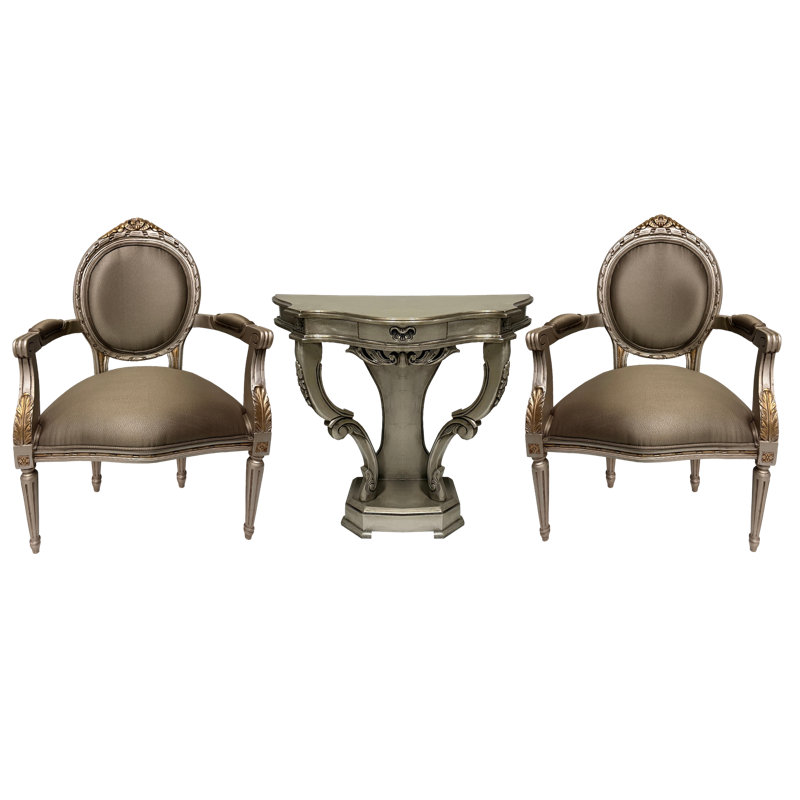 Ensemble console vintage et fauteuil Louis XVI de Toscane pour couloir