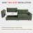 131" Adjustable Seat Depth Cloud Modular Sectional Sofa With Storage-37020001-37020028