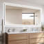 Miroir de salle de bain moderne sans cadre avec fonction de désembuage et lumière réglable-560712873-566337161-566337165