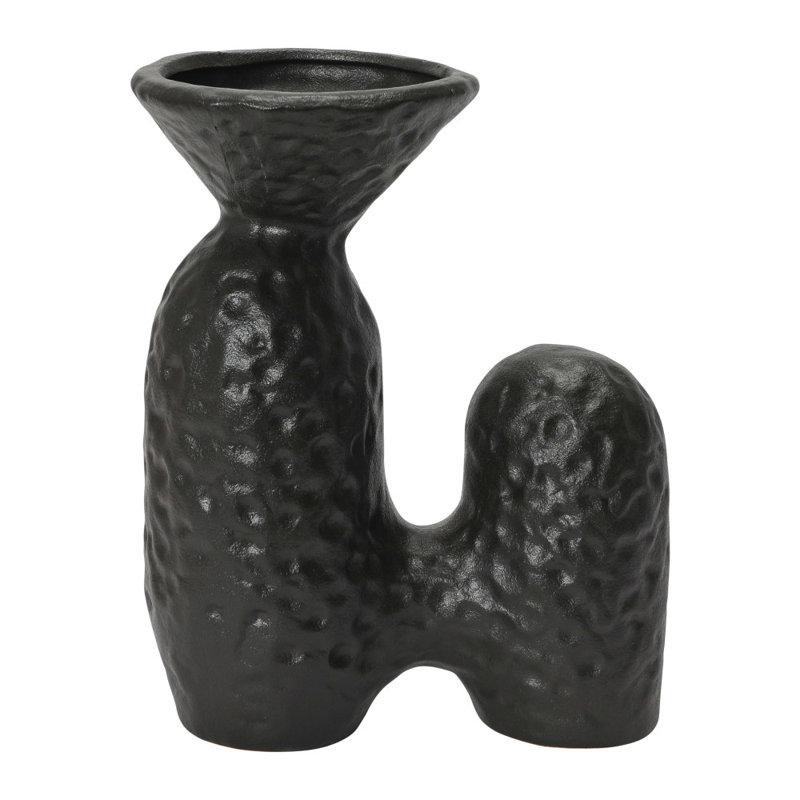Vase en grès texturé