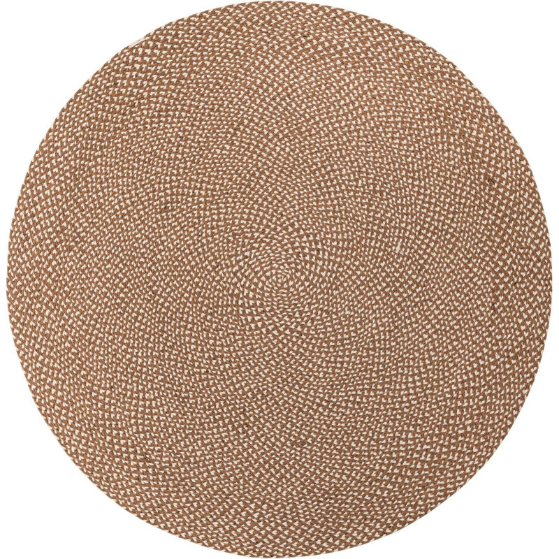 Tapis contemporain brun clair Natura, Rond 6 pi 1 po