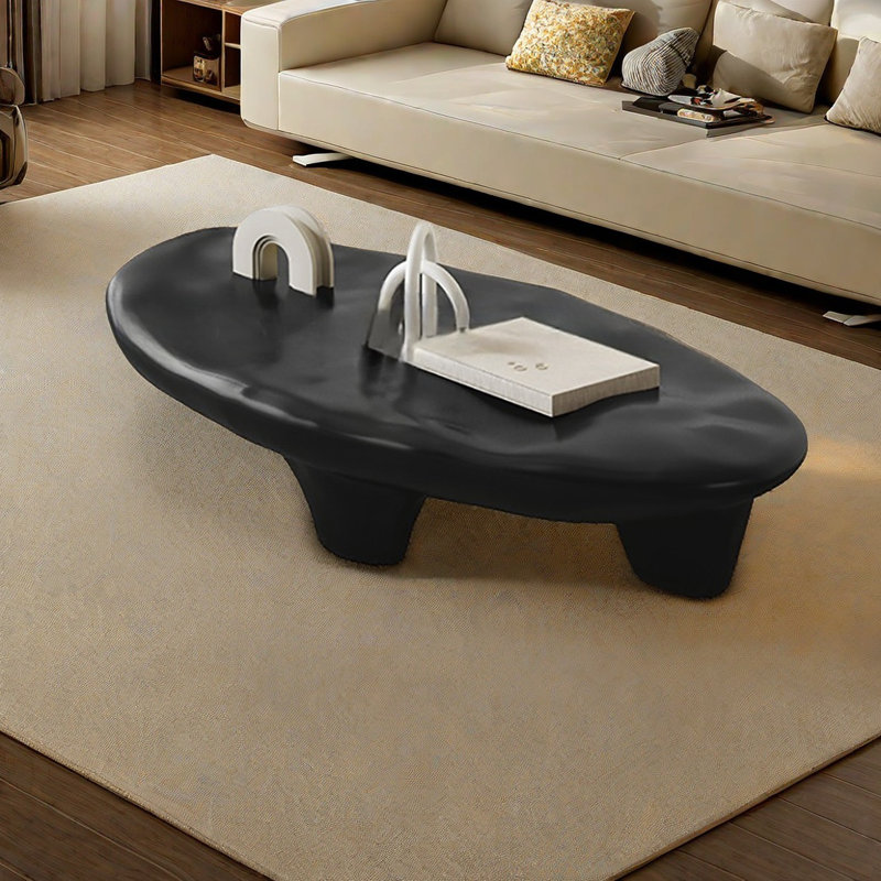 Simple modern black shaped coffee table