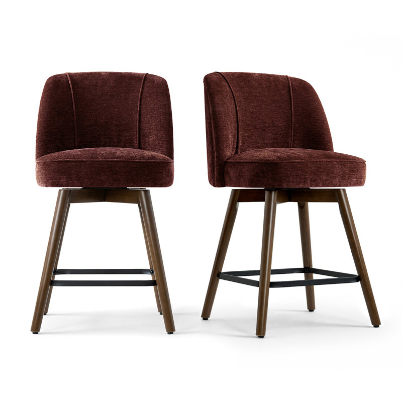 Tabouret de bar rotatif 25,5 po, Bourgogne