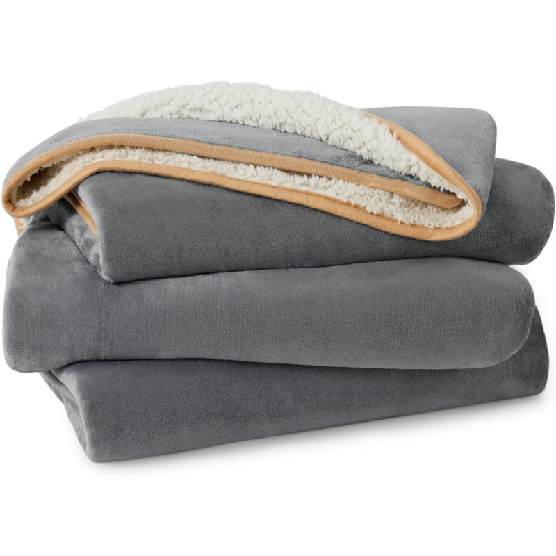 Couverture en flanelle pour animaux, Gris, 86 po x 108 po