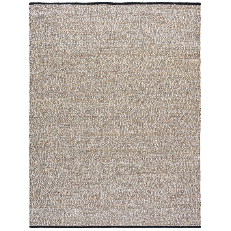 Natural Fiber 867 Flatweave Jute/Cotton No Pattern Rug in Beige, Rectangle 8' x 10'