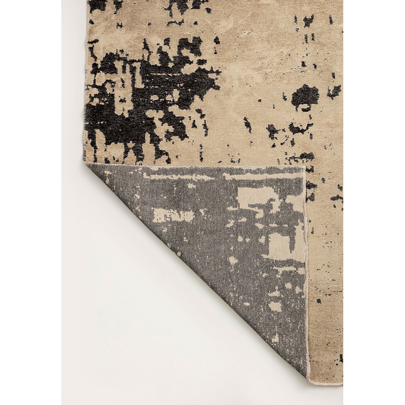 Bertwalda Abstract Hand Loom Indoor / Outdoor Area Rug, Rectangle 6'7" x 9'10"