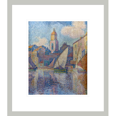 The Bell Tower of Saint-Tropez by Paul Signac - Framed Giclee Print